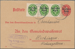 Deutsches Reich - Ganzsachen: 1921. Gemeindewaisenratsteil Der Dienstpostkarte 15 Pf Bayern "Deutsch - Other & Unclassified