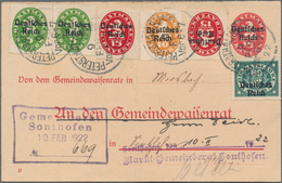 Deutsches Reich - Ganzsachen: 1922. Dienst-Postkarte 15 Pf Bayern (Deutsches Reich) "Gemeindeaisenra - Andere & Zonder Classificatie