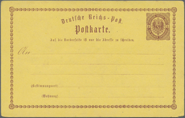 Deutsches Reich - Privatganzsachen: 1873 (ca). Brustschild ½ Grochen, Gelber Karton. Ungebraucht. Kl - Autres & Non Classés