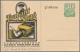 Deutsches Reich - Privatganzsachen: 1922, Privatpostkarte Aus Heftchen (links Gezähnt) Postreiter 30 - Otros & Sin Clasificación