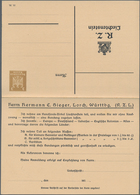 Deutsches Reich - Privatganzsachen: 1925 (ca). Doppelkarte 3+0 Pf Reichsadler "Hermann E. Sieger - R - Otros & Sin Clasificación