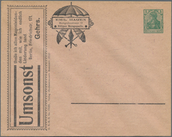 Deutsches Reich - Privatganzsachen: 1902. Privat-Anzeigen-Umschlag 5 Pf Germania Rosa (braunfaserig) - Sonstige & Ohne Zuordnung