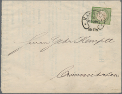 Deutsches Reich - Hufeisenstempel: HAMBURG 31 DECBR (1874) LETZTTAGS-STEMPEL Auf Schiffs-Drucksache - Franking Machines (EMA)