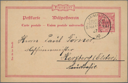 Deutsche Post In China - Vorläufer: 1890 (27.6.) "KAISERLICH DEUTSCHE POSTAGENTUR SHANGHAI" Auf 10 P - Chine (bureaux)