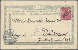 Deutsche Post In China: 1900, 10 Pfg. Handstempel Mit Stempel "PEKING 25/1 01" Auf S/w-Ansichtspostk - China (offices)