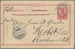 Deutsche Post In China - Ganzsachen: 1901, PETSCHILI: Germania-Reichspost-Ausgabe 10 Pf Mit Stempel - Chine (bureaux)