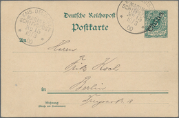 Deutsche Post In China - Ganzsachen: 1900, Bedarfs- Und Portogerecht Gebrauchte Ganzsachenpostkarte - Cina (uffici)