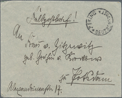 Deutsche Post In China - Stempel: 1900, Feldpostbrief Ohne Frankatur Von Peking Ohne Datum (Weichhol - Chine (bureaux)