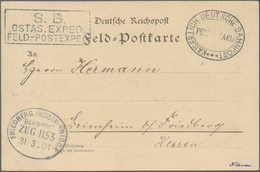 Deutsche Post In China - Stempel: 1901, Formularfeldpostkarte, Kaiserlich-Deutsche Bahnpost Peking - - China (oficinas)