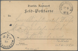 Deutsche Post In China - Stempel: 1901: "Feldpoststation Nr. 9 10.6." Auf Feldpostvordruckkarte N. M - China (offices)