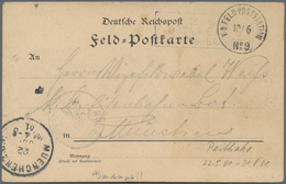 Deutsche Post In China - Stempel: 1901: "Feldpoststation Nr. 9 10.6." Auf Feldpostvordruckkarte N. M - China (oficinas)