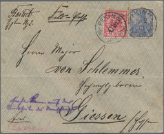 Deutsche Post In China - Besonderheiten: 1901 (15.2.), Gebührenfreier FP-Brief (leichter Querbug) Vo - China (oficinas)