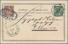 Deutsche Post In China - Besonderheiten: 1901 (20.9.), 5 Pfg. (steiler Aufdruck) Mit Stempel "PEKING - Deutsche Post In China
