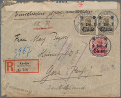 Deutsche Post In China - Besonderheiten: 1916 (24.10.), 12 X 1 Cent + 4 Cents + 20 Cents (Frankatur - Deutsche Post In China