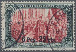 Deutsche Post In Marokko: 1900, "6 P 25 C" Auf 5 Mark Germania "REICHSPOST", Type I (ohne Nachmalung - Maroc (bureaux)