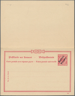 Deutsche Post In Marokko - Ganzsachen: 1899, Ungebrauchte Ganzsachenpostkarte Mit Bezahlter Antwort - Maroc (bureaux)
