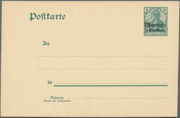 Deutsche Post In Marokko - Ganzsachen: 1907, Ungebrauchte Ganzsachenkarte Wst. Germania 5 Centimos A - Deutsche Post In Marokko