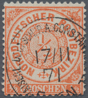 Deutsche Post In Der Türkei - Vorläufer: 1870, NDP 1/2 Groschen Mittelorange Entwertet Mit Stempel 3 - Turkse Rijk (kantoren)