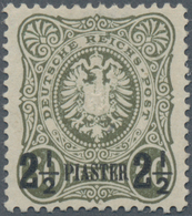 Deutsche Post In Der Türkei: 1884, Freimarke 2½ Piaster Auf 50 Pfg. Graugrün, Postfrisch, "echt Und - Turchia (uffici)