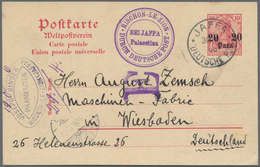 Deutsche Post In Der Türkei - Ganzsachen: 1906, Germania Postkarte "DEUTSCHES REICH", 20 Para Auf 10 - Turkey (offices)
