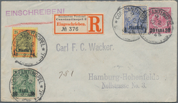 Deutsche Post In Der Türkei - Ganzsachen: 1902, Gebrauchter Ganzsachenumschlag (147x84) Mit Schwarze - Turkey (offices)
