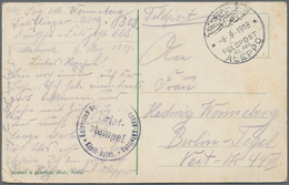 Deutsche Post In Der Türkei - Stempel: 1918, "FELDPOST MIL.MISS. ALEPPO 8.9.1918", Klarer Abschlag A - Turquie (bureaux)