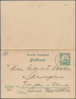 Deutsch-Neuguinea - Ganzsachen: 1912, Bedarfs- Und Portogerecht Gebrauchte Ganzsachenpostkarte Mit B - German New Guinea