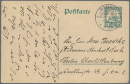 Deutsch-Neuguinea - Ganzsachen: 1914, Bedarfs- Und Portogerecht Verwendete Ganzsachenpostkarte Mit D - Nouvelle-Guinée