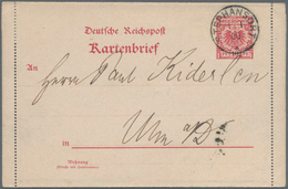 Deutsch-Neuguinea - Ganzsachen: 1900, Gebrauchter Ganzsachenkartenbrief Des Deutschen Reiches Wst. A - Nuova Guinea Tedesca