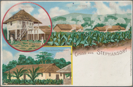 Deutsch-Neuguinea - Ganzsachen: 1898, Gebrauchte Privatganzsachen-Litho-Karte "Gruss Aus Stephansort - German New Guinea