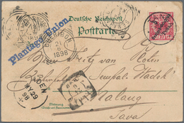 Deutsch-Ostafrika: 1898, 10 Pf. Karmin A. Lithokarte "Gruss Aus Tanga" Ab "TANGA 20/5 98" An C/o Zuc - German East Africa