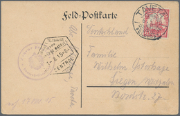 Deutsch-Ostafrika: 1915 (6.5.), 7 1/2 Heller Mit Stempel "TAVETA DEUTSCHE FELDPOST'' Auf Feldpost-Vo - Deutsch-Ostafrika