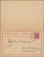 Deutsch-Ostafrika - Ganzsachen: 1896, Gebrauchte Ganzsachenpostkarte Mit Bezahlter Antwort Und Schwa - África Oriental Alemana