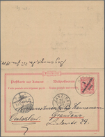 Deutsch-Ostafrika - Ganzsachen: 1896, Gebrauchte Ganzsachenpostkarte Mit Bezahlter Antwort Und Schwa - Duits-Oost-Afrika