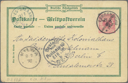 Deutsch-Ostafrika - Ganzsachen: 1898/99, Drei Gebrauchte Private Ganzsachenpostkarten Wst. Adler 10 - German East Africa