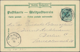 Deutsch-Ostafrika - Ganzsachen: 1899, Zwei Gebrauchte Private Ganzsachenpostkarten Wst. Krone 5 Pfen - Africa Orientale Tedesca