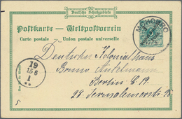Deutsch-Ostafrika - Ganzsachen: 1915 (ca.), Bedarfs- Und Portogerecht Verwendete Private Ganzsachenb - German East Africa
