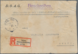 Deutsch-Ostafrika - Besonderheiten: 1916 (21.1.), Gebührenfreie Eingeschriebene Päckchenadresse "ANG - German East Africa