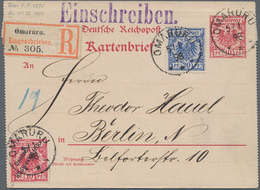 Deutsch-Südwestafrika - Mitläufer: 1898: Kartenbrief 10 Pf. Des Deutschen Reiches Mit Zusatzfrankatu - Deutsch-Südwestafrika