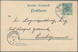 Deutsch-Südwestafrika - Mitläufer: 1901 (17.7.), 5 Pfg. Mitläufer-GA-Karte Krone/Adler Als Inlandska - Sud-Ouest Africain Allemand