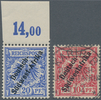 Deutsch-Südwestafrika: 1897 - 1899, 20 Pf Violettultramarin "Deutsch- / Südwest-Afrika" Vom Bogenobe - German South West Africa