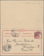 Deutsch-Südwestafrika - Ganzsachen: 1899, Gebrauchte Ganzsachenpostkarte Mit Bezahlter Antwort Und S - German South West Africa