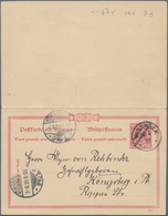 Deutsch-Südwestafrika - Ganzsachen: 1899, Gebrauchte Ganzsachenpostkarte Mit Bezahlter Antwort Und S - Africa Tedesca Del Sud-Ovest