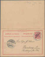 Deutsch-Südwestafrika - Ganzsachen: 1900, Gebrauchte Ganzsachenpostkarte Mit Bezahlter Antwort Und S - German South West Africa