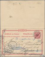 Deutsch-Südwestafrika - Ganzsachen: 1900, Gebrauchte Ganzsachenpostkarte Mit Bezahlter Antwort Und S - German South West Africa