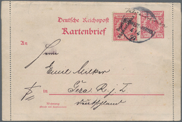 Deutsch-Südwestafrika - Stempel: 1899 "KHANRIVIER 4/4 99": Wanderstempel Mit Handschriftlicher Eintr - German South West Africa