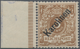 Deutsche Kolonien - Karolinen: 1899, 3 Pf. Orangebraun Mit Diagonalem Aufdruck 'Karolinen' (48°), Un - Isole Caroline