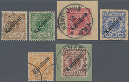 Deutsche Kolonien - Karolinen: 1899, 3 Pfg. Bis 50 Pfg. Mit Diagonalem Aufdruck, Kpl. Gestempelter S - Islas Carolinas