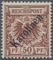 Deutsche Kolonien - Karolinen: 1899, Krone/Adler 50 Pfg. Lebh'rötl'braun, Einwandfrei Postfrisch, Si - Carolines