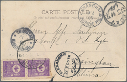 Deutsche Kolonien - Kiautschou: 1905. Incoming Mail: Ansichtskrte Von Vatopedi (Kloster Auf Dem Berg - Kiautschou